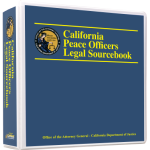 California Peace Officers Legal Sourcebook - Hardcopy Book